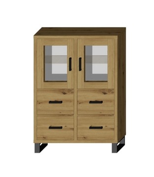 Witryna SARA LOFT 2D4SZ 100 niska metal - artisan