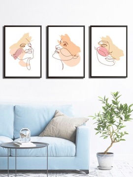 НАБОР ИЗ 3-Х ПОСТЕРОВ ГАЛЕРЕЯ ОДНА ЛИНИЯ ЛИЦ А4