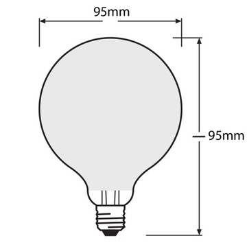 GLOBE E27 G95 Нейтральная светодиодная лампа OSRAM 11 Вт