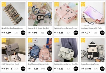 Multi-color Backpacks for Women Cartoon Bags for G