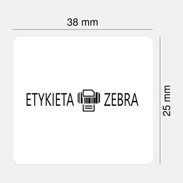 Etykiety termotransferowe Zebra 38x25 fi25 papier