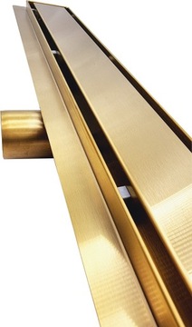 SANITLINE Линейный слив ЗОЛОТО / ЛАТУНЬ 2В1 ДЛЯ ПЛИТКИ ИЛИ ГЛАДКОЙ 70см PL