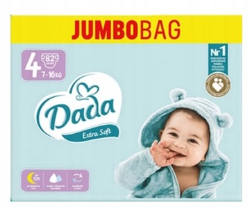 Pieluszki Dada 4 Extra Soft Jumbo Bag Maxi 82 szt