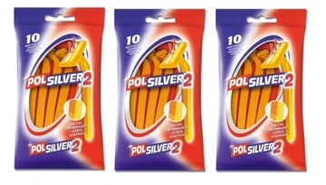 MASZYNKI DO GOLENIA POLSILVER JEDNORAZOWE 3 x 10 SZUK