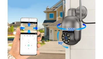 НАРУЖНАЯ КАМЕРА С ПЕРЕКЛЮЧЕНИЕМ БЕСПРОВОДНАЯ PRO IP WiFi 5X ZOOM 5MPx 5MP 2K HD
