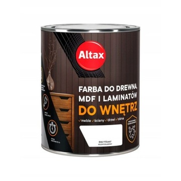 ALTAX Farba do MDF i laminatów 0,75L biały półmat