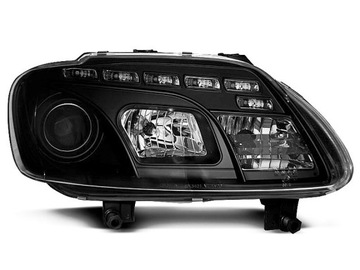 SVĚTLA PŘEDNÍ VW TOURAN 03-06 BLACK LED DIODOVÉ NOVÉ