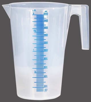 MIARKA DO OLEJU I CHEMII ZE SKALĄ 2,0 L PLASTIKOWA