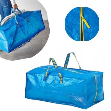 IKEA FRAKTA TORBA DO WÓZKA ZAKUPOWA NIEBIESKA 76L