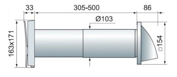 ВЕНТС ПС 102 круглый воздухоотводчик, козырек, фильтр Г3