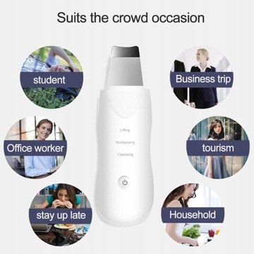 Электрический ультразвуковой скруббер для лица с вибрацией кожи