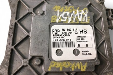 JEDNOSTA ŘÍDÍCÍ MOTORU ECU OPEL ASTRA H (L48) 55567114 2008