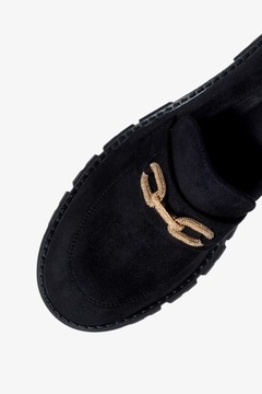 MOKASYNY DAMSKIE PÓŁBUTY LEKKIE STABILNA PLATFORMA MODNA SPRZĄCZKA r 41