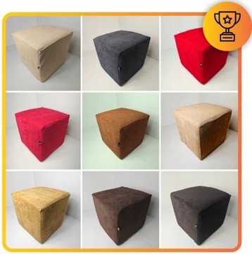 Pokrycie pokrowiec 37x37 narzuta tapicerka na puf podnóżek do salonu Polska