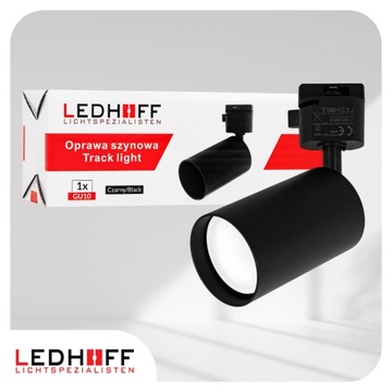 Oświetlenie szynowe Zestaw listwa 1m + 3x lampa GU10 CZARNY szynoprzewód