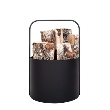 КРУГЛАЯ ДЕРЕВЯННАЯ КОРЗИНА 38 СМ, НОВАЯ БОЛЬШАЯ ДЛЯ ДЕРЕВЯННОГО КАМИНА