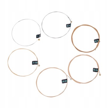 Струны: 6 струн для акустической гитары.