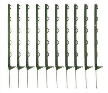 Słupki paliki do pastucha 70 cm zielone - 10 szt.