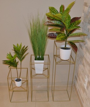 Металлическая подставка для цветов Filo loft, золото, 80 см