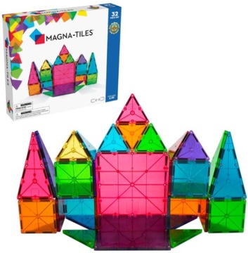 MAGNA-TILES МАГНИТНЫЕ БЛОКИ CLASSIC STARTER 32шт Строительные магниты