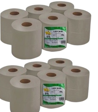 PAPIER TOALETOWY SZARY JUMBO MEGA ZESTAW 24 rolki - długość rolki 130metrów