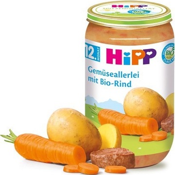 HiPP BIO Warzywa z Wołowiną Omega3 Minerały i Wit.