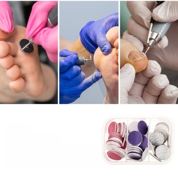 72 SZT. krążków ściernych do pedicure, pilnik do stóp, papier ścierny