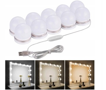 LED LAMPKI MAKIJAŻ ŚWIATEŁKA NA LUSTRO DO TOALETKI