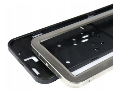 РАМКА ДЛЯ НОМЕРНЫХ ЗНАКОВ МЕТАЛЛ ХРОМ 2 ШТ.