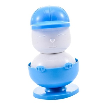 Щетка для мытья посуды двойная с дозатором мыла, синяя, 3 шт.