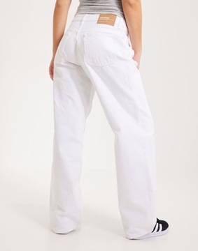 Dr Denim uvz szerokie jeans białe spodnie 24/32 NG5