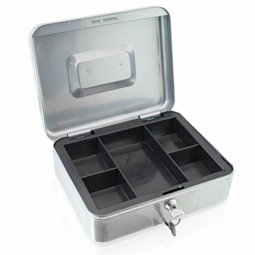 Копилка для монет Металлический ящик для хранения 25 см Мини-сейф с ключом