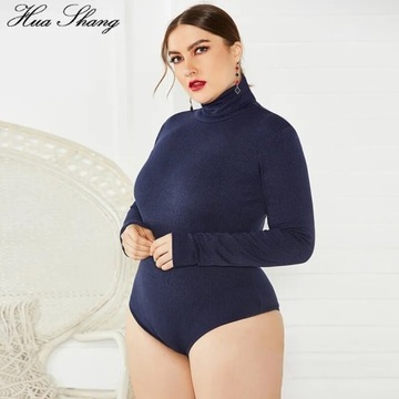 5XL Plus Size Autumn Winter Bodysuits Long Sleeve