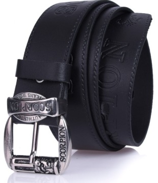 Pasek do spodni SCORPION 4cm ze SKÓRY NATURALNEJ