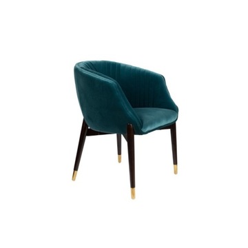OUTLET Fotel DOLLY aksamitny niebieski DUTCHBONE