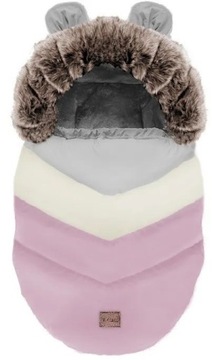 ТЕПЛЫЙ, СТЕГАНЫЙ, РОЗОВЫЙ СПАЛЬНИК ДЛЯ КОЛЯСКИ