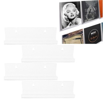 Подставка для виниловых пластинок - прозрачный держатель (4 шт.)