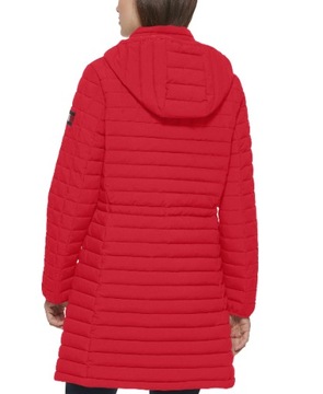 Damska kurtka zimowa Tommy Hilfiger Hooded Stretch Anorak XL w kolorze czerwonym