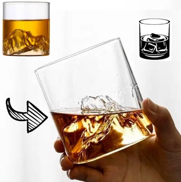 SZKLANKA DO WHISKY NAPOJÓW GÓRA GÓRY whiskey 300ml GOTOWY PREZENT