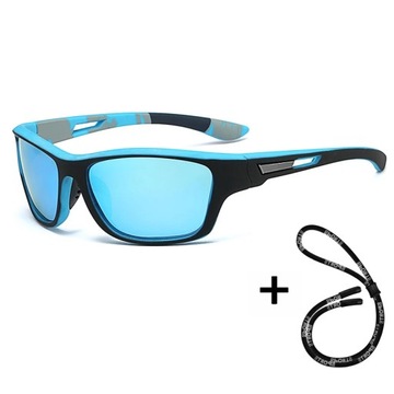 Okulary przeciwsłoneczne sportowe UV400 unisex Niebieskie Moro