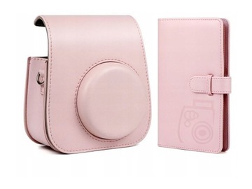 Чехол-чехол для Fuji INSTAX Mini 11 + АЛЬБОМ на 96 фотографий РОЗОВЫЙ