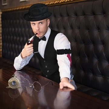 МУЖСКИЕ АКСЕССУАРЫ КОСТЮМНЫЙ НАБОР «РЕТРО GANGSTER DISCISSION PEAKY BLINDERS»