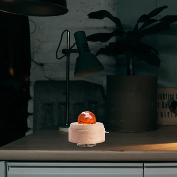 Настольное украшение с основанием из бука, хрустальной ручкой 4