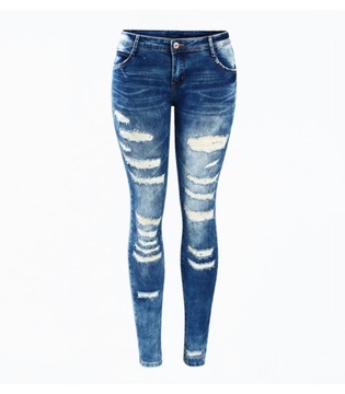 SPODNIE DAMSKIE JEANSY SLIM MODNE FIT ROZMIAR L