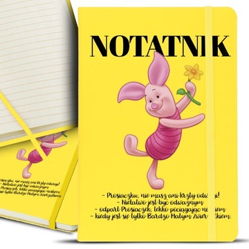 Notes Notatnik Bujo A5 Żółt PUCHATEK PROSIACZEK Wz