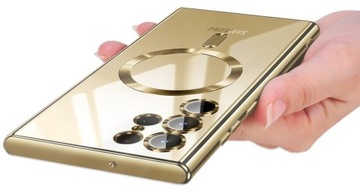 Etui MagSafe Glamour Clear Case do Samsung Galaxy S24 Ultra Szkło Hartowane