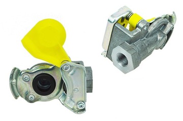 Słuchawka złącze pneumatyczne do przyczepy naczepy twarda żółta M16x1,5
