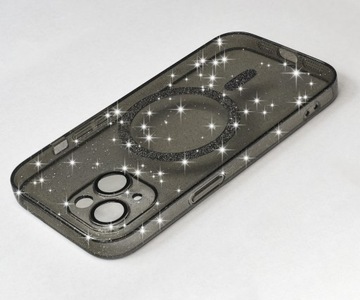 Чехол для Apple iPhone 13 | 14 GLITTER для стекла MagSafe CLEAR SHINE