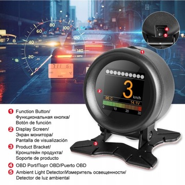 AUTOOL X60 OBD Meter OBD2 HUD Цифровой датчик T