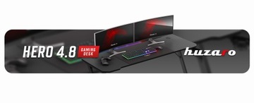Игровой стол Huzaro Hero 4.8, черный, 160 см + панель XXL